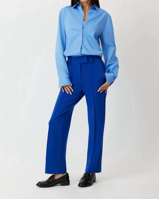 Grey/Ven - Paris Mid-rise Straight Leg Ponte Trousers