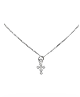 Brenda Grands - Women's Silver Shiny Cross Necklace