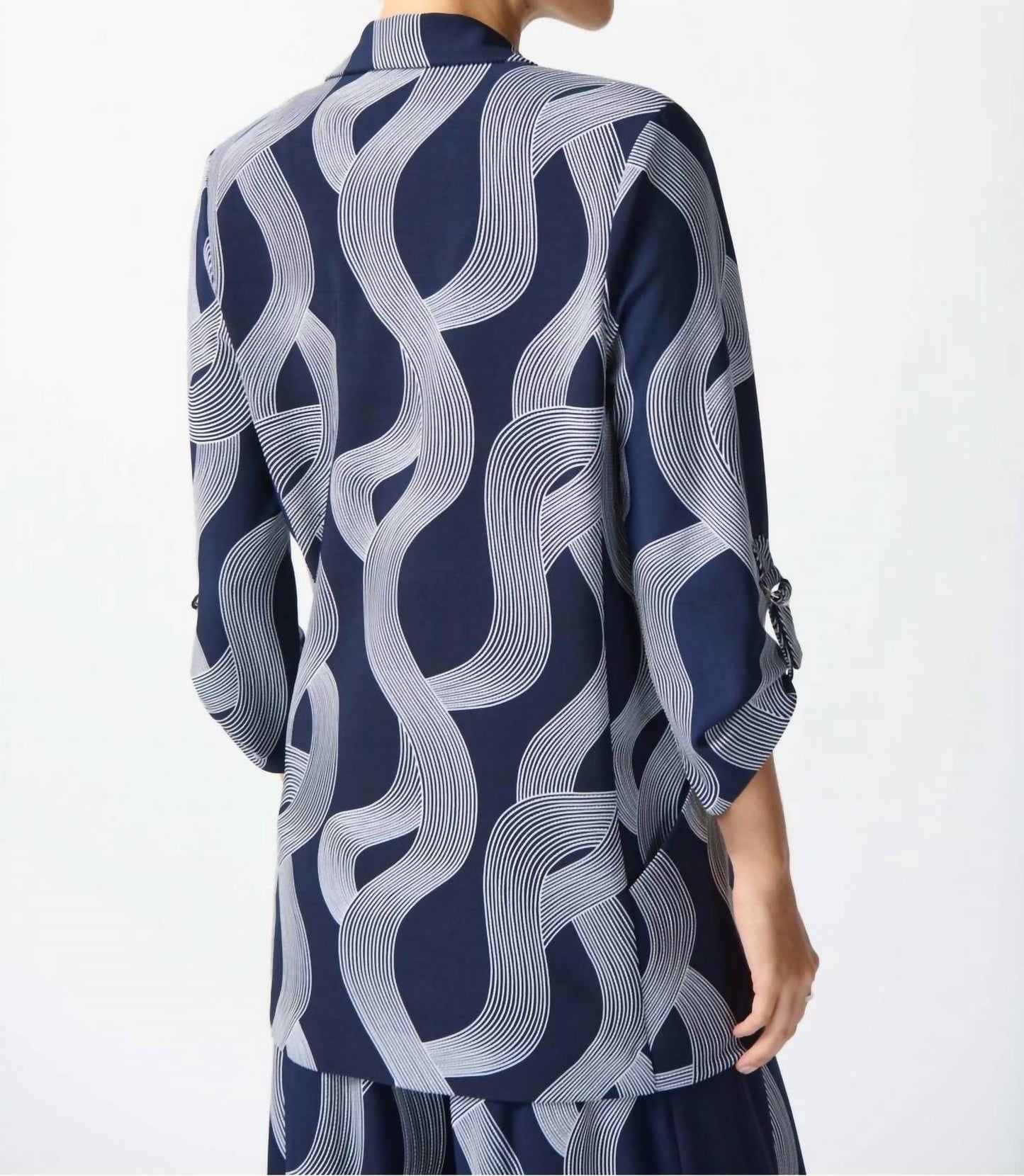 Joseph Ribkoff - Silky Knit Abstract Print Boxy Blazer