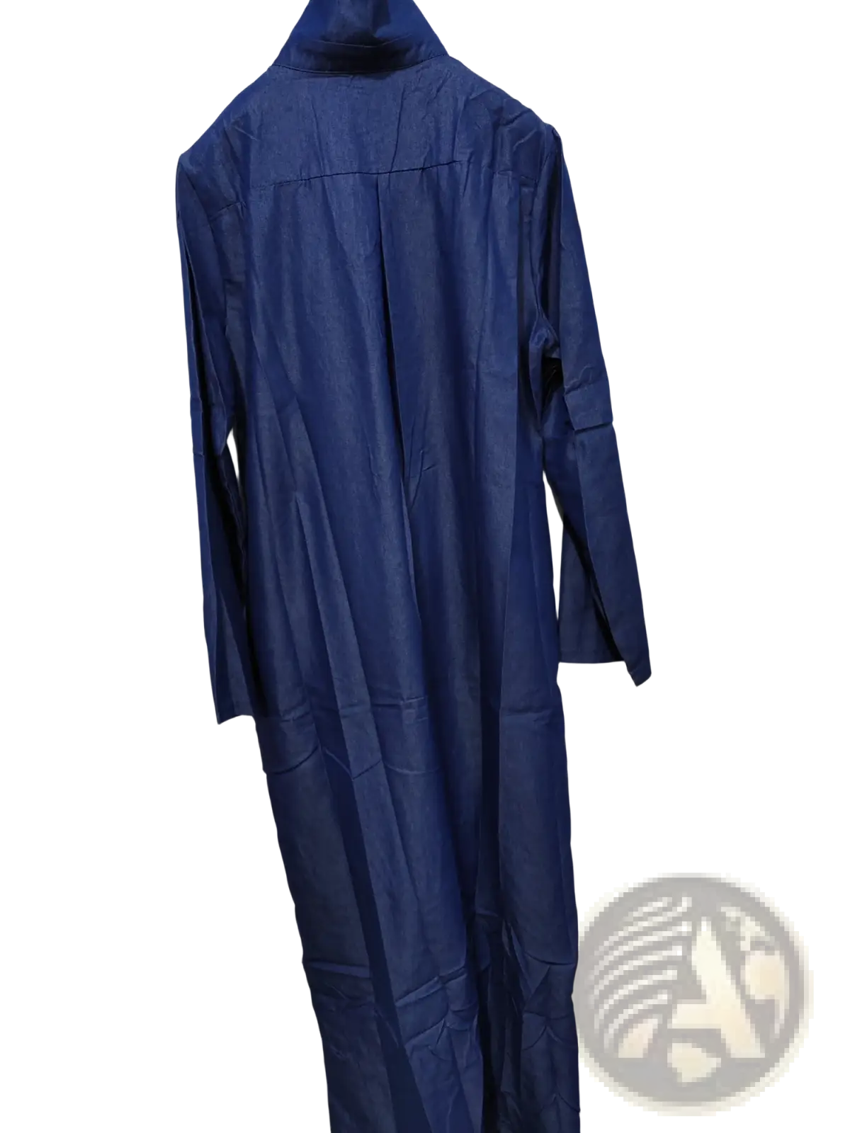 Denim Button Front Long Sleeve Maxi Dress