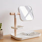 Minimalist Cosmetics Storage Box with Adjustable Mirror