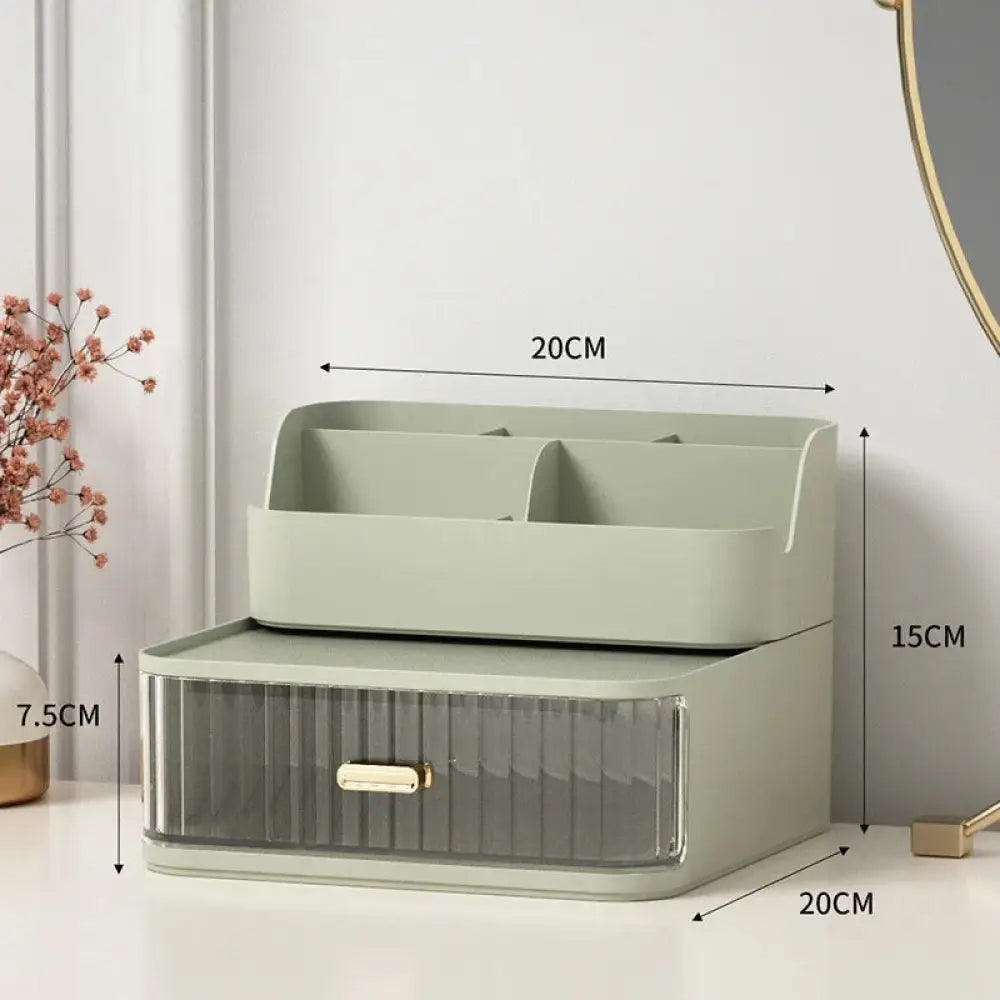 Modern Two Tiered Desktop Makeup and Jewelry Organizer
