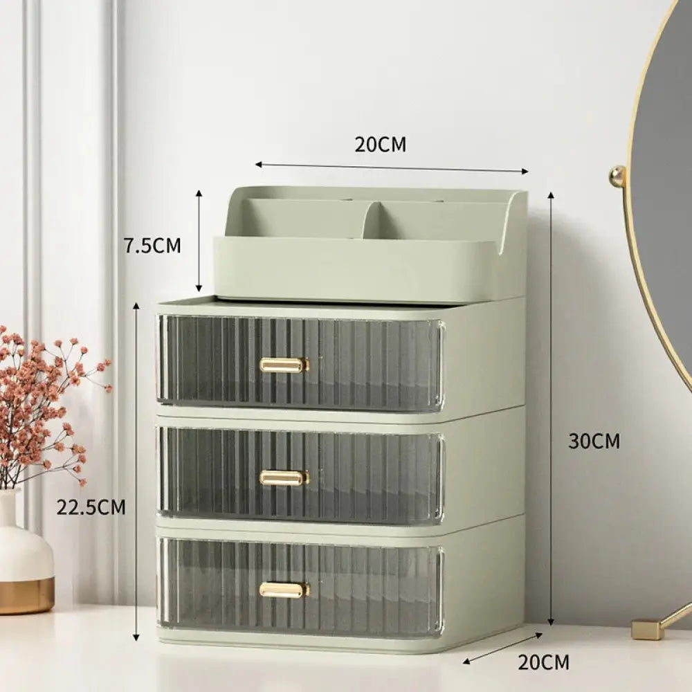 Modern Two Tiered Desktop Makeup and Jewelry Organizer