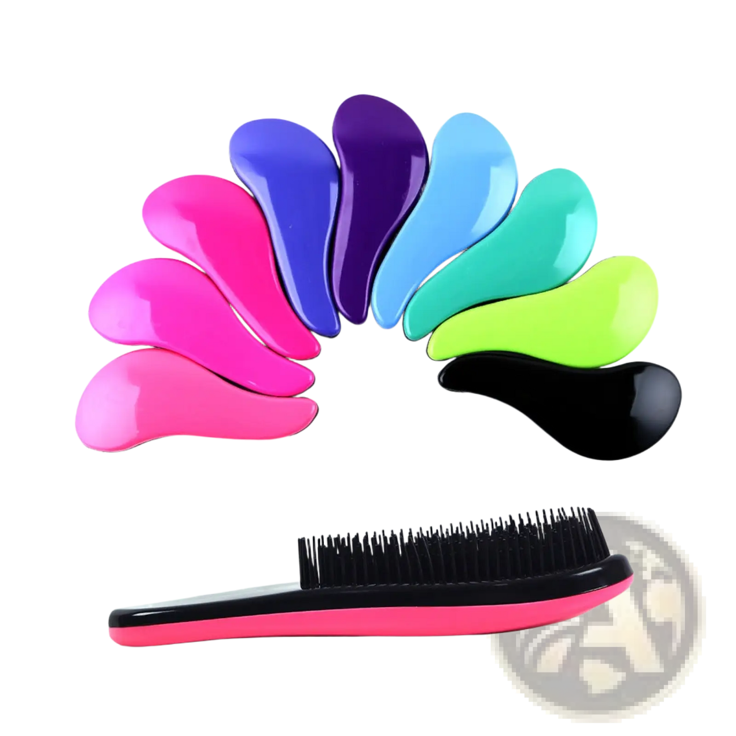 Detangling Hair Brush Set 3 Piece Glossy Styling Comb