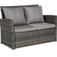 4 Pieces Outdoor Patio Furniture Sets Garden Rattan Chair Wicker Set