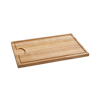 Creative Gifts International - Rubberwood Cutting Board with Well - 18" x 12"