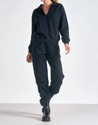 Elan - Long Sleeve Collared Top