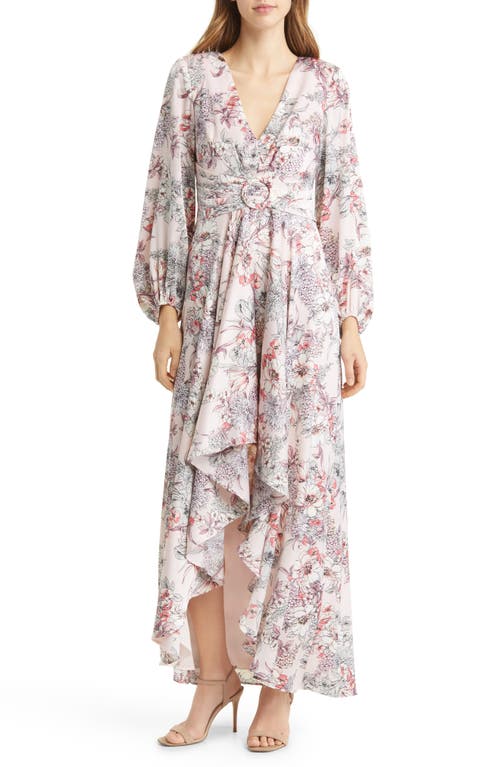 Vince Camuto Women's Floral-Print Buckle-Waist Gown