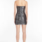Amanda Uprichard - Tenley Metallic Strapless Rosette Dress
