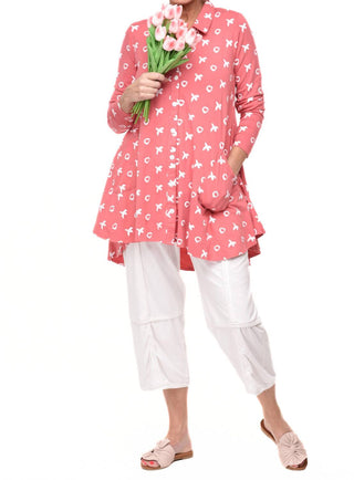 Tulip Clothing - Lauryn Button Down Tunic Shirt