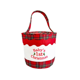 Bits & Bows - Baby's 1st Christmas Toy Tote/Gifting Bucket