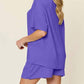 Double Take - Cozy Comfy Fit T-shirt & Shorts Set