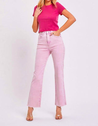Risen - High Rise Rae Hem Slit Straight Jeans
