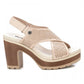 Xti - WOMEN'S CROSS STRAP HEELED SANDALS