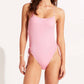 Seafolly - Sea Dive Scoop Neck Drawstring Side One Piece Swimsuit