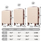 3-Piece ABS Spinner Wheel Luggage Set 20"/24"/28" Beige