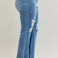 Judy Blue - Women's Destroyed Fray Bootcut Jeans
