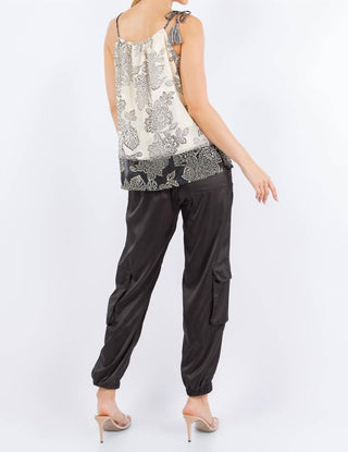 Paparazzi - Devore Burnout Print Colorblock Tank