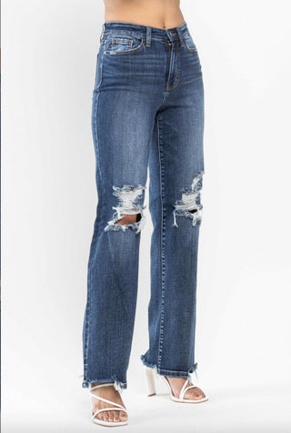 Judy Blue - Women's Knee Destroy Leg Jeans