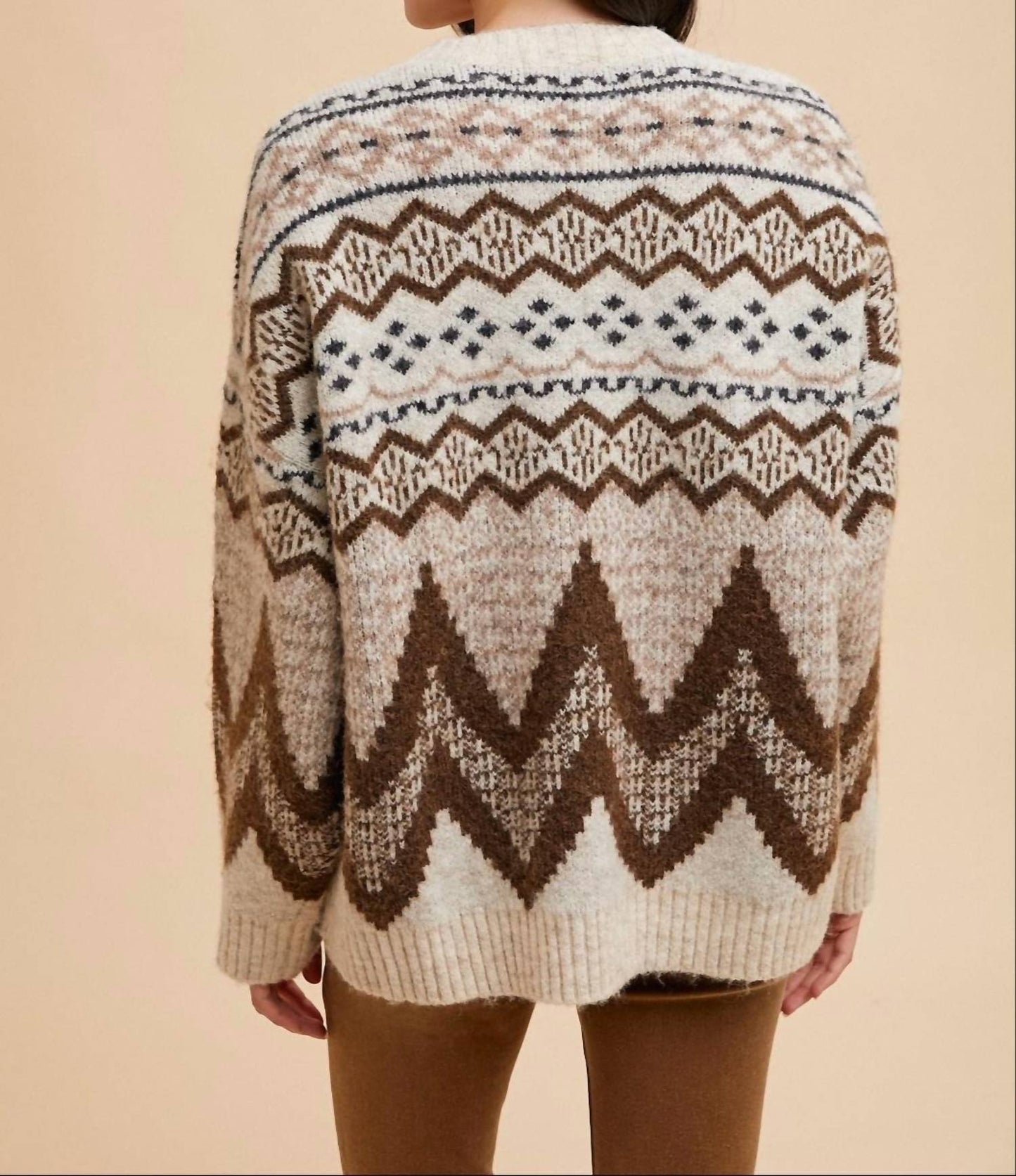 Blu Pepper - Fairisle Loose Sweater