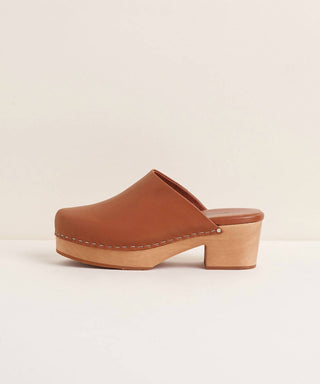Charlotte Stone - Women's Martino Low Heel Wooden Clogs