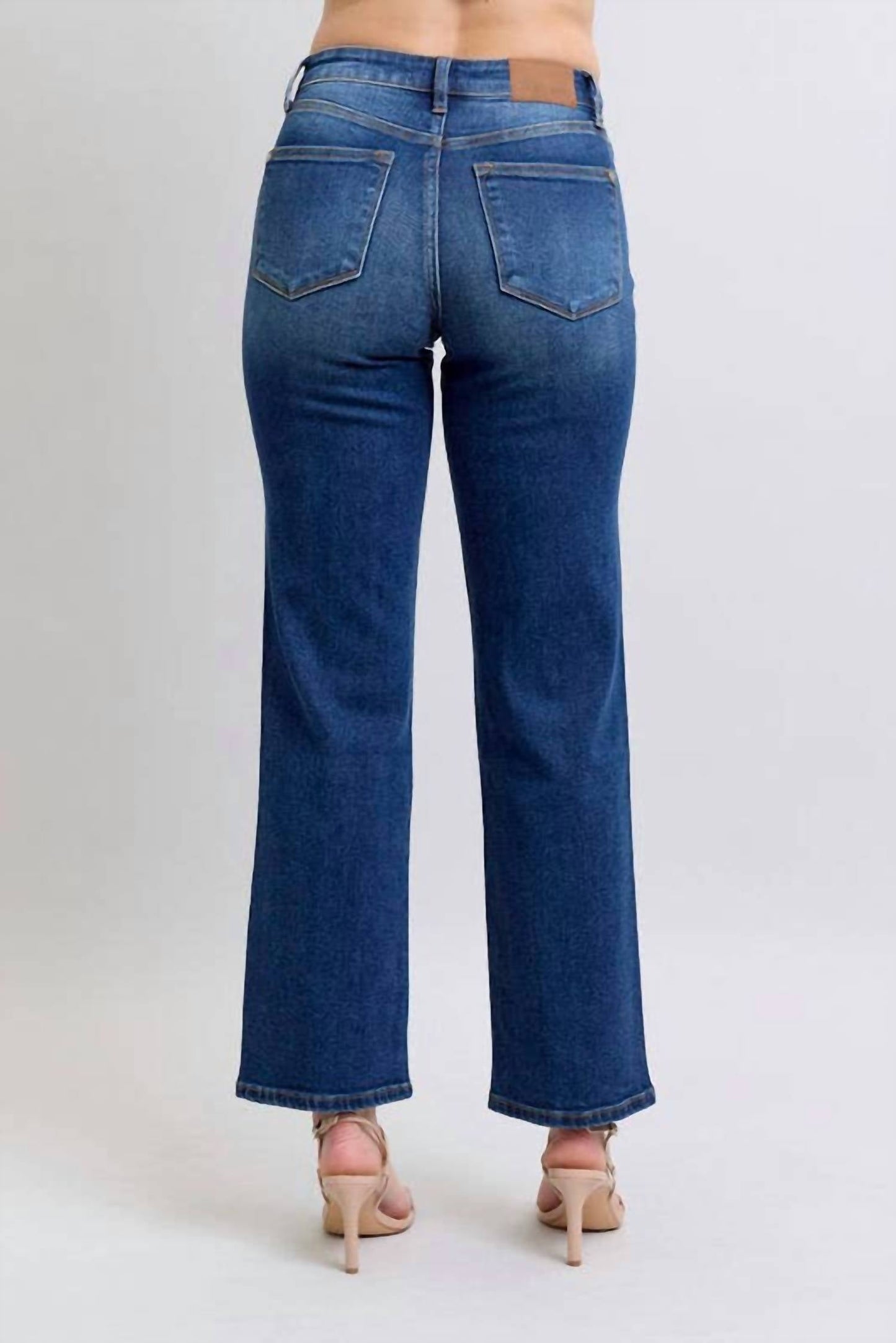 Judy Blue - Mid Rise Side Seam Detail Straight Jeans