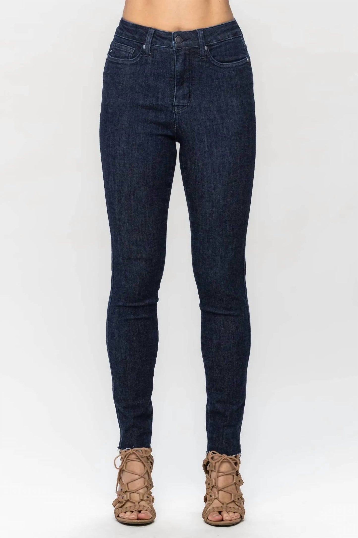 Judy Blue - Tummy Control Raw Hem Skinny Jean