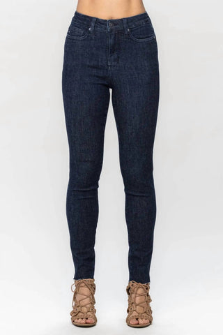 Judy Blue - Tummy Control Raw Hem Skinny Jean