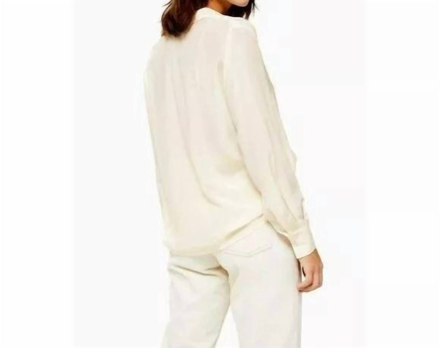Topshop - Pole Situation Button Down Silk Shirt