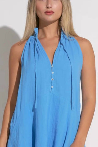 Elan - Halter High Neck Cotton Dress