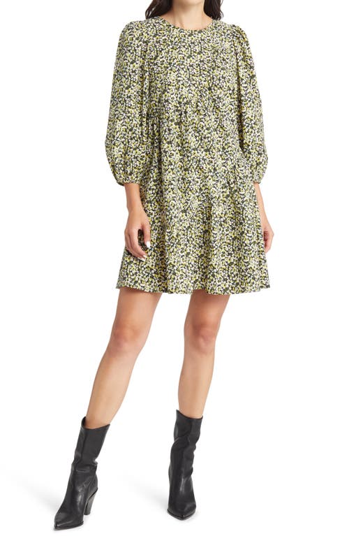 Rails Louise Floral Tiered Cotton Blend Shift Dress in Chrysanthemum, Size X-Small