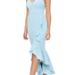 Xscape Womens Ruffled Hi-Low Evening Dress