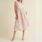 &Merci - Ivory Floral Side Bow Coquette Midi Dress