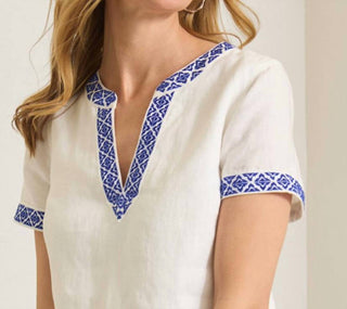 Tommy Bahama - Two Palms Costal Tiles Print Linen Dress