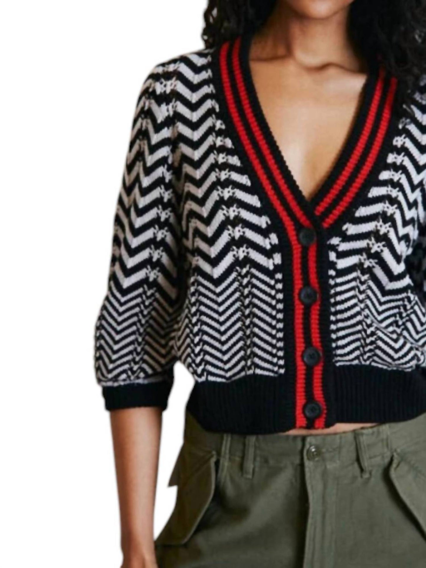 Autumn Cashmere - Chevron Stitch Cardigan