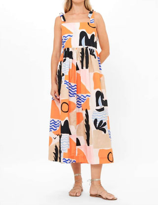 Oliphant - Tie Strap Pocket Midi Dress