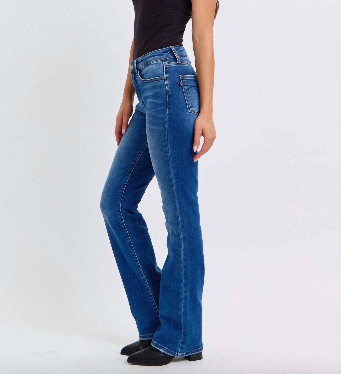 Judy Blue - Mid-rise Thermal Bootcut Jeans