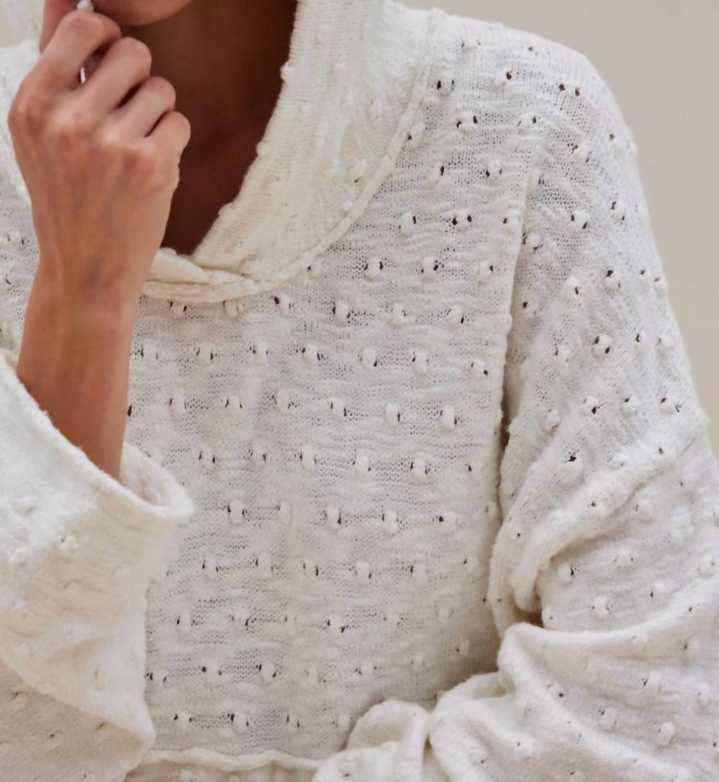 Free People - Arya Textured Knit Hoodie