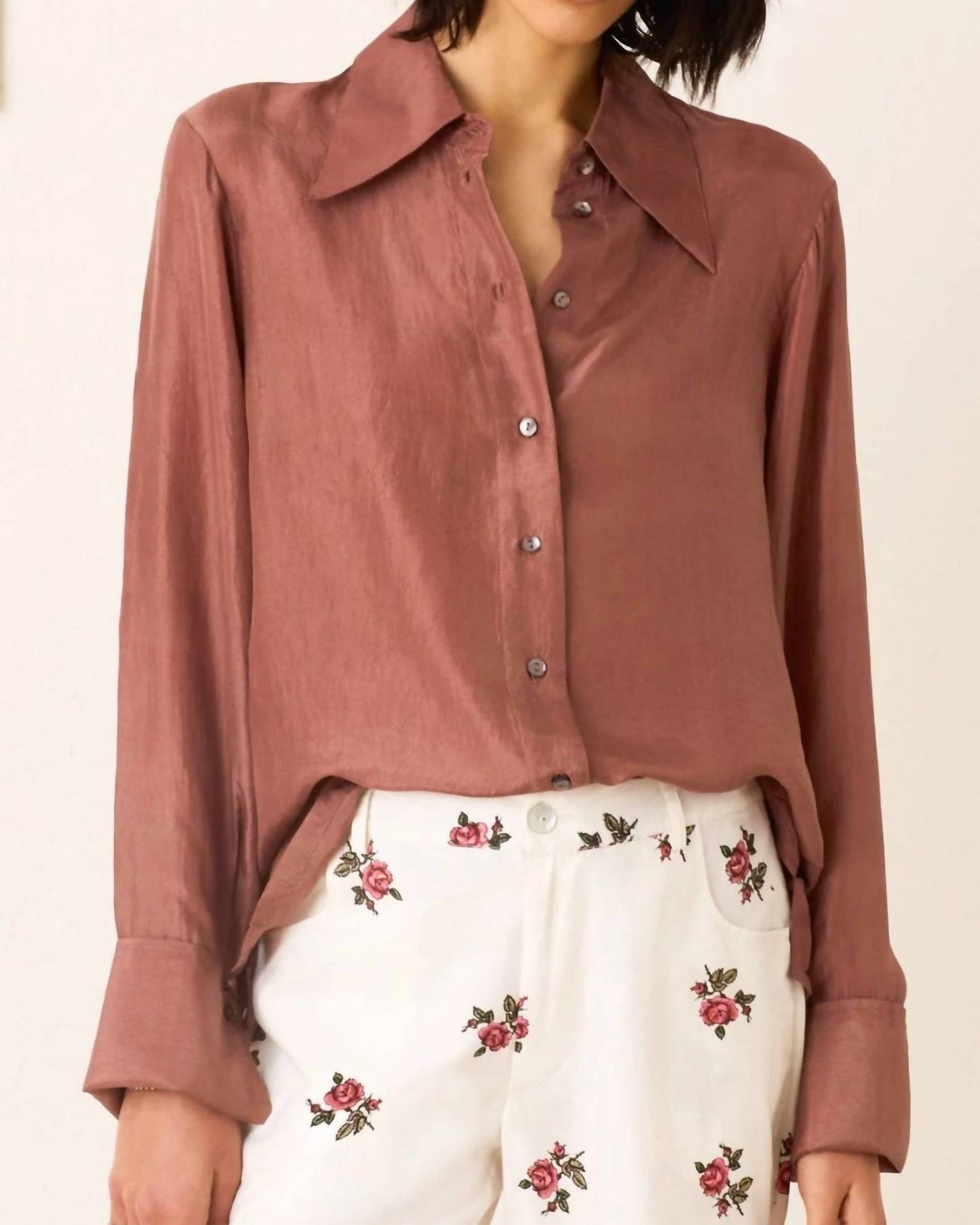Alix Of Bohemia - Dana Silky Button-down Shirt