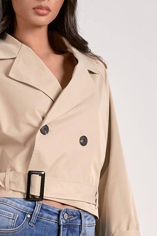 Elan - Cropped Trench Jacket