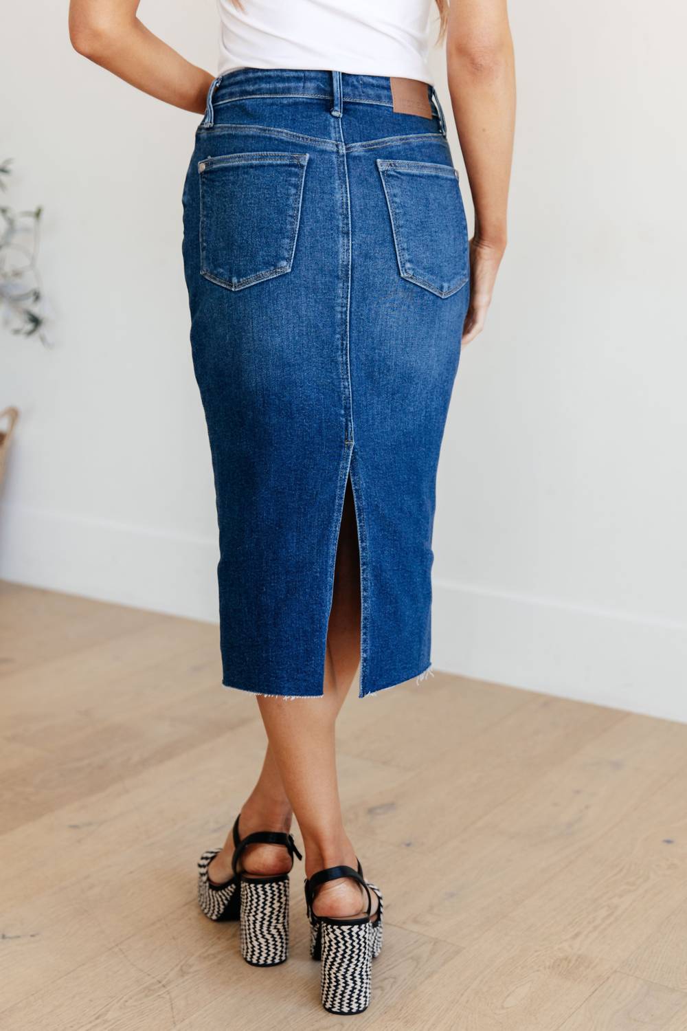 Judy Blue - High Rise Denim Midi Skirt