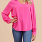 Jodifl - Long Sleeve V Neck Top