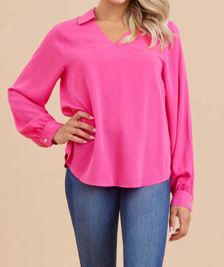 Jodifl - Long Sleeve V Neck Top