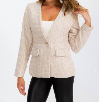 Entro - Long Sleeve Tweed Blazer