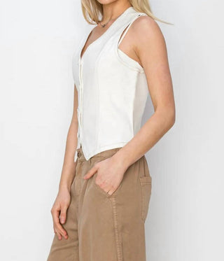 Risen - V Neck Button Down Vest