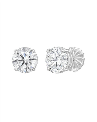 Diana M Jewels - Women's Lab Grown Petite Diamond 4 Prong Stud Earrings