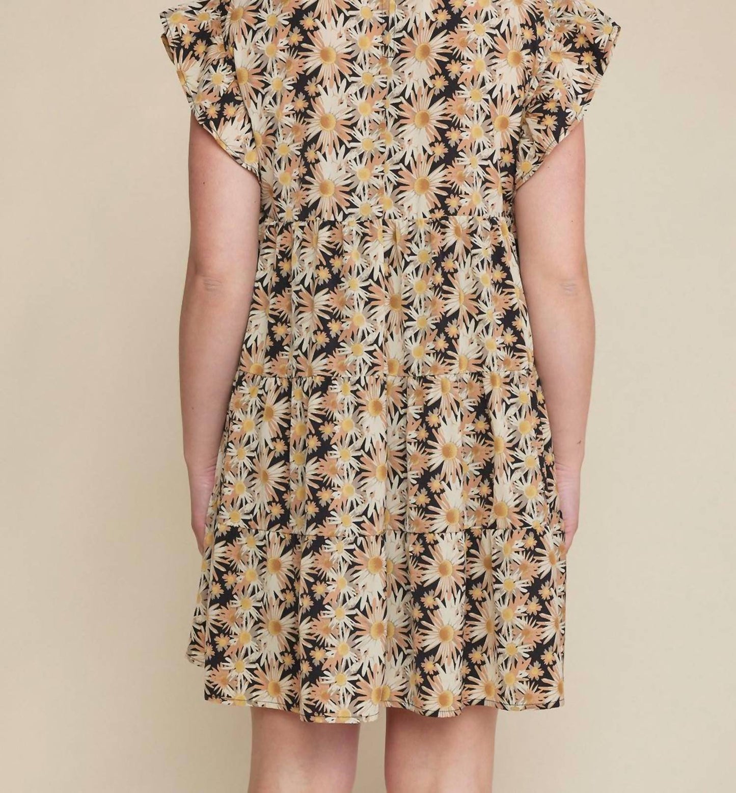 Entro - Floral Ruffle Tiered Dress