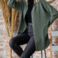 7Th Ray - Plus Size Ribbed Button-front Cozy Cardigan
