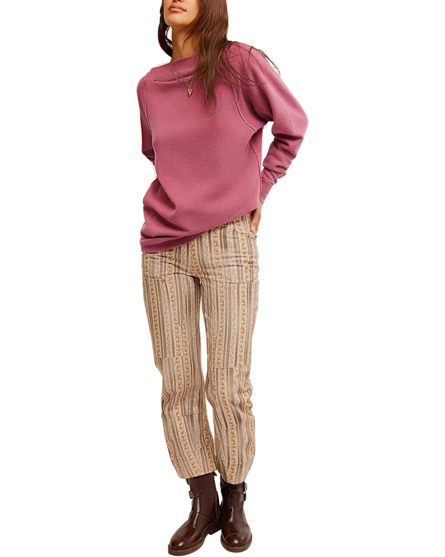 Free People - SAMMIE THERMAL SWEATSHIRT