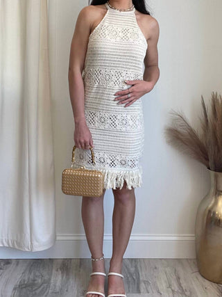 Lucy Paris - Stevie Crochet Midi Dress